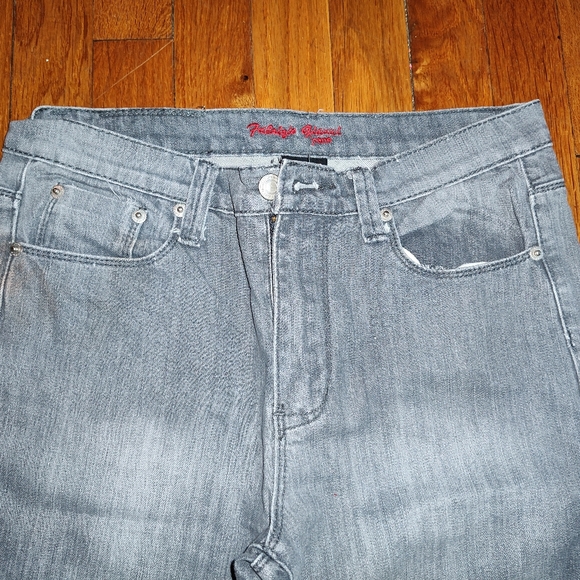 Women's Fabrizio Gianni gray embroidered jeans size 8 - Picture 2 of 5